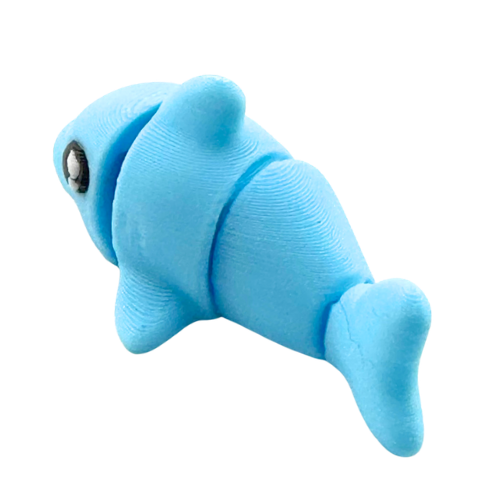 Finn the Shark Flexling toy in glowing blue SFX edition, bendable fidget collectible for kids ages 6 and up