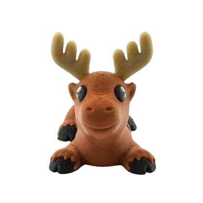 Daryl the Moose brown poseable toy figure with antlers from Flexlings Original Crew limited edition