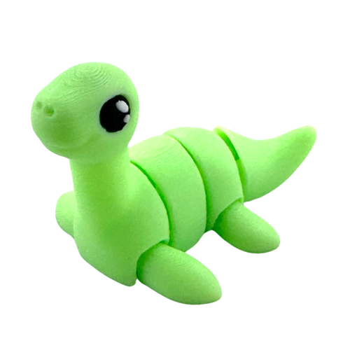 Nessie the Loch Ness Monster glow-in-the-dark Flexling fidget toy with bendable body and friendly expression
