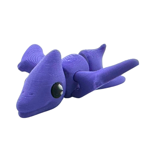 Lamar the Pteranodon purple poseable dinosaur toy from Flexlings Original Crew limited edition of 33