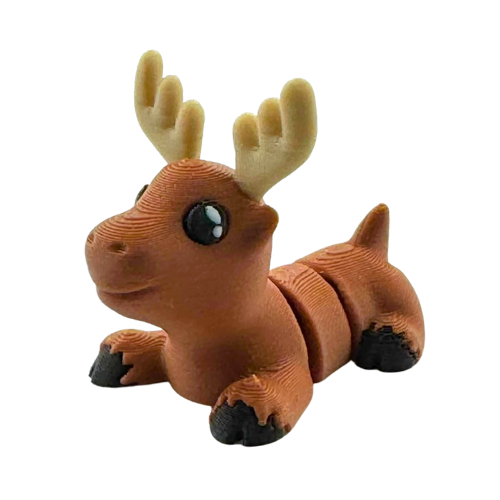 Daryl the Moose brown poseable toy figure with antlers from Flexlings Original Crew limited edition