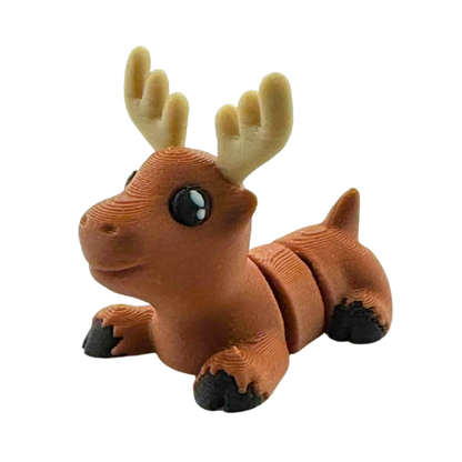 Daryl the Moose brown poseable toy figure with antlers from Flexlings Original Crew limited edition
