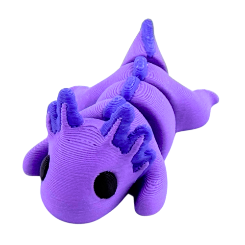 Lumi the Axolotl Scared Edition - purple poseable axolotl toy with flexible limbs and tail, limited to 20 pieces