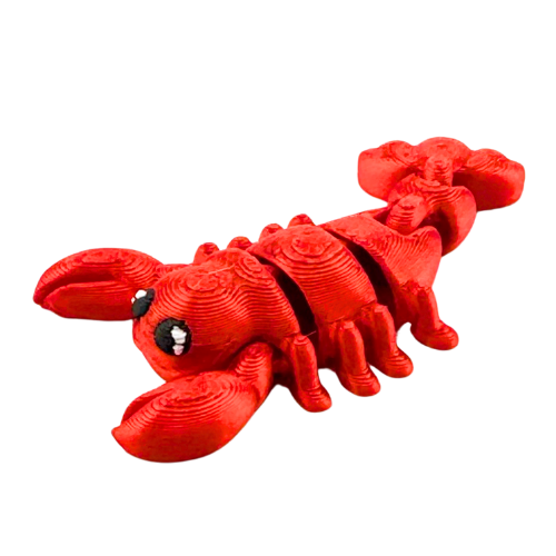 Clawdia the Lobster metallic red poseable Flexlings toy figure with articulated claws from SFX Edition