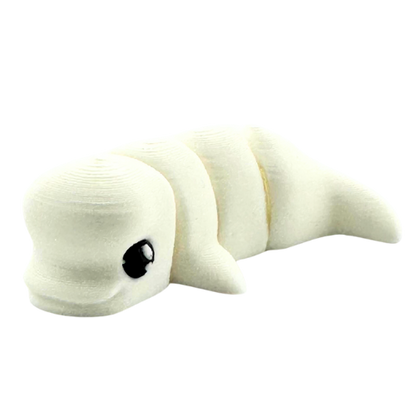 Bubbles the Beluga white flexible toy figurine from Flexlings Original Crew limited edition collection