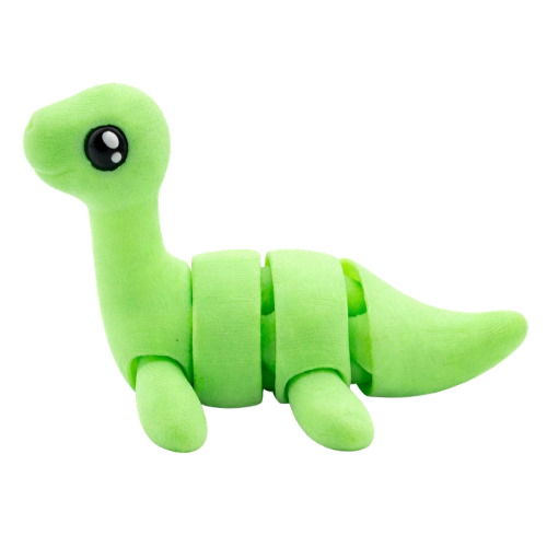 Nessie the Loch Ness Monster glow-in-the-dark Flexling fidget toy with bendable body and friendly expression