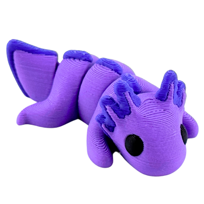 Lumi the Axolotl Scared Edition - purple poseable axolotl toy with flexible limbs and tail, limited to 20 pieces