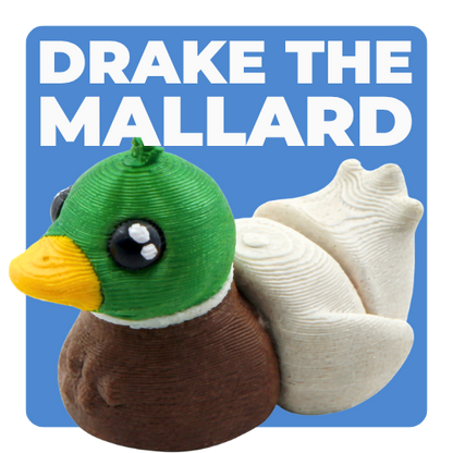 Drake the Mallard SFX Edition Flexling - collectible mallard duck fidget toy with special effects finish