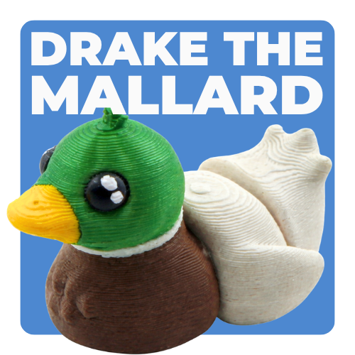 Drake the Mallard SFX Edition Flexling - collectible mallard duck fidget toy with special effects finish