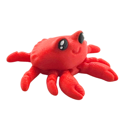 Redd the Crab red poseable fidget toy with articulated claws and legs from Flexlings Original Crew limited edition