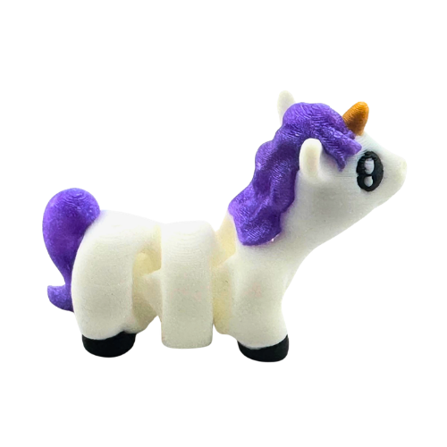 Nova the Unicorn white poseable collectible toy from Flexlings Original Crew, limited edition of 52