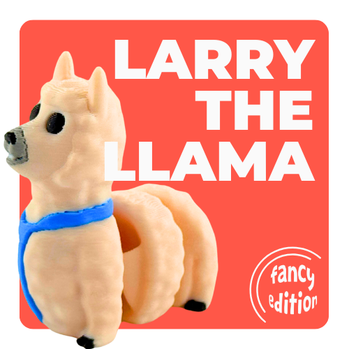 Chewie the Llama Fancy Edition figurine in cream finish with loosened tie, miniature collectible desk toy