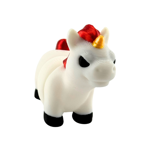 Nova the Unicorn Angry Edition Flexling with red hair and narrowed eyes, white poseable figure, ultra-limited collectible