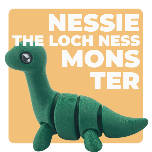 Dark green Nessie the Loch Ness Monster poseable toy figure from Flexlings Original Crew limited edition