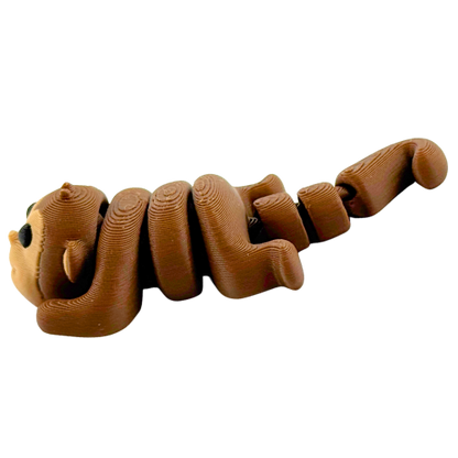 Tango the Monkey brown Flexlings toy with flexible limbs in playful pose from Original Crew collection