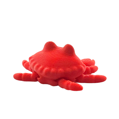 Redd the Crab red poseable fidget toy with articulated claws and legs from Flexlings Original Crew limited edition