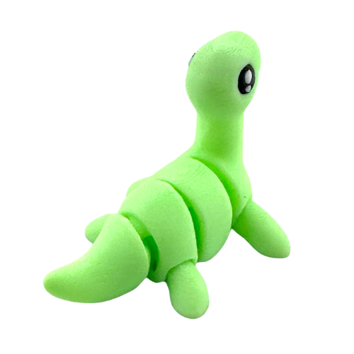 Nessie the Loch Ness Monster glow-in-the-dark Flexling fidget toy with bendable body and friendly expression