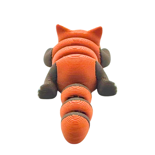 Coda the Red Panda Flexling in reddish brown, Original Crew limited edition poseable collectible toy