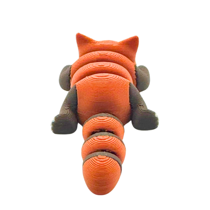 Coda the Red Panda Flexling in reddish brown, Original Crew limited edition poseable collectible toy