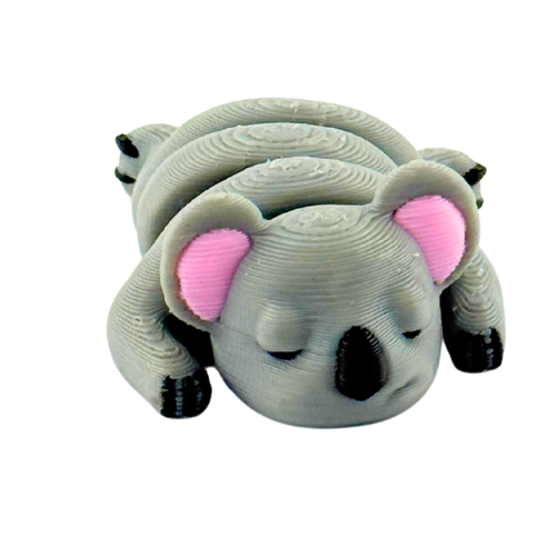 Kip the Koala Naptime Edition Flexlings fidget toy in sleepy pastel colors with closed eyes and relaxed pose