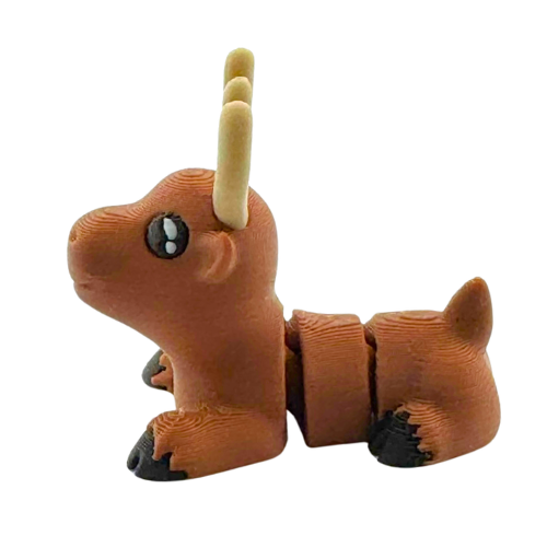 Daryl the Moose brown poseable toy figure with antlers from Flexlings Original Crew limited edition
