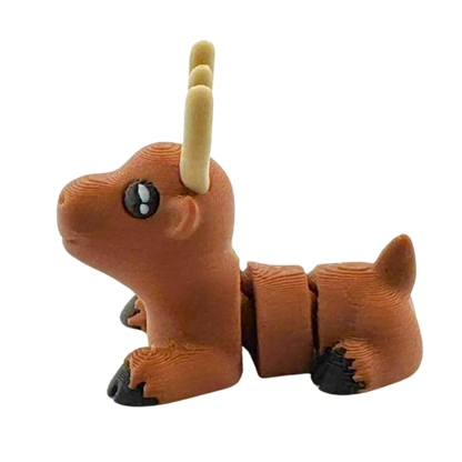 Daryl the Moose brown poseable toy figure with antlers from Flexlings Original Crew limited edition