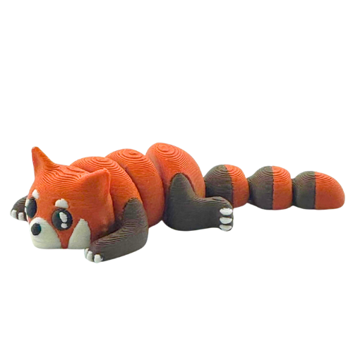 Coda the Red Panda Flexling in reddish brown, Original Crew limited edition poseable collectible toy