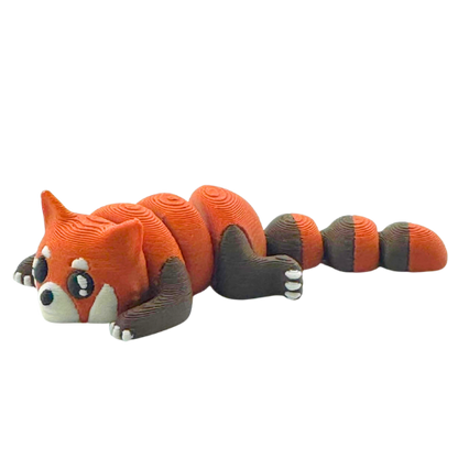 Coda the Red Panda Flexling in reddish brown, Original Crew limited edition poseable collectible toy