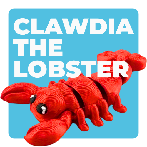 Clawdia the Lobster metallic red poseable Flexlings toy figure with articulated claws from SFX Edition