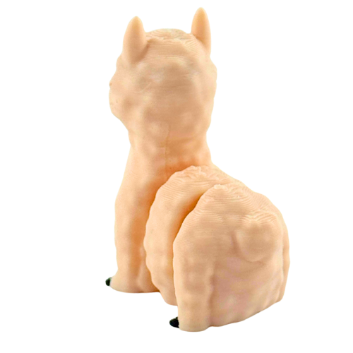Chewie the Llama poseable toy figure in cream color with articulated arms and legs from Flexlings Original Crew collection