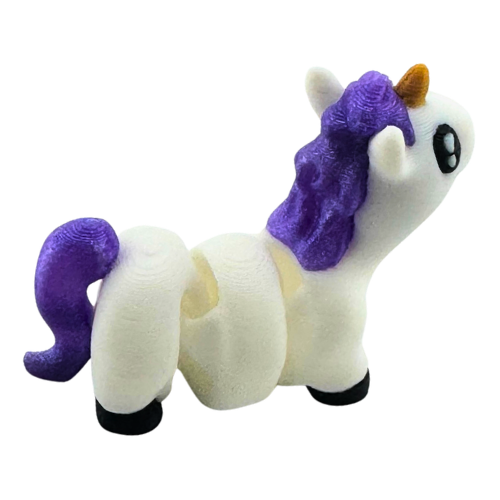 Nova the Unicorn white poseable collectible toy from Flexlings Original Crew, limited edition of 52