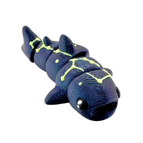 Marlow the Whaleshark Constellation Edition - purple galaxy glow in dark fidget toy with Cetus constellation pattern