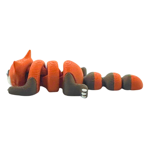 Coda the Red Panda Flexling in reddish brown, Original Crew limited edition poseable collectible toy