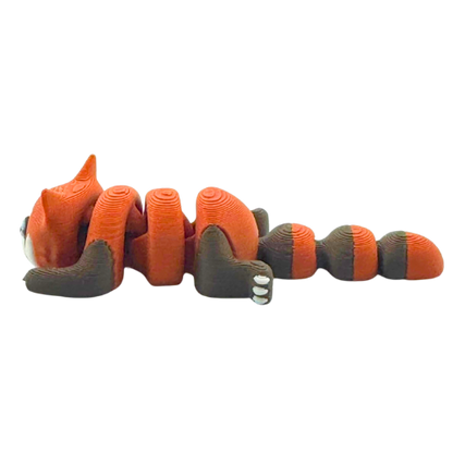 Coda the Red Panda Flexling in reddish brown, Original Crew limited edition poseable collectible toy