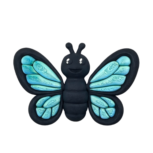 Aurora Butterfly Monarch Queen Flexling toy with orange glow-in-the-dark wings, ultra-limited edition of 23
