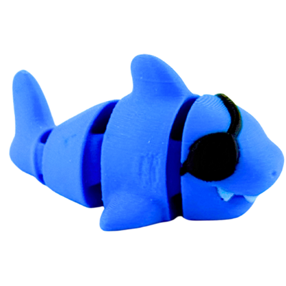 Finn the Shark Aye Matey pirate edition blue vinyl figure with eyepatch, flexible articulated limbs, limited collectible