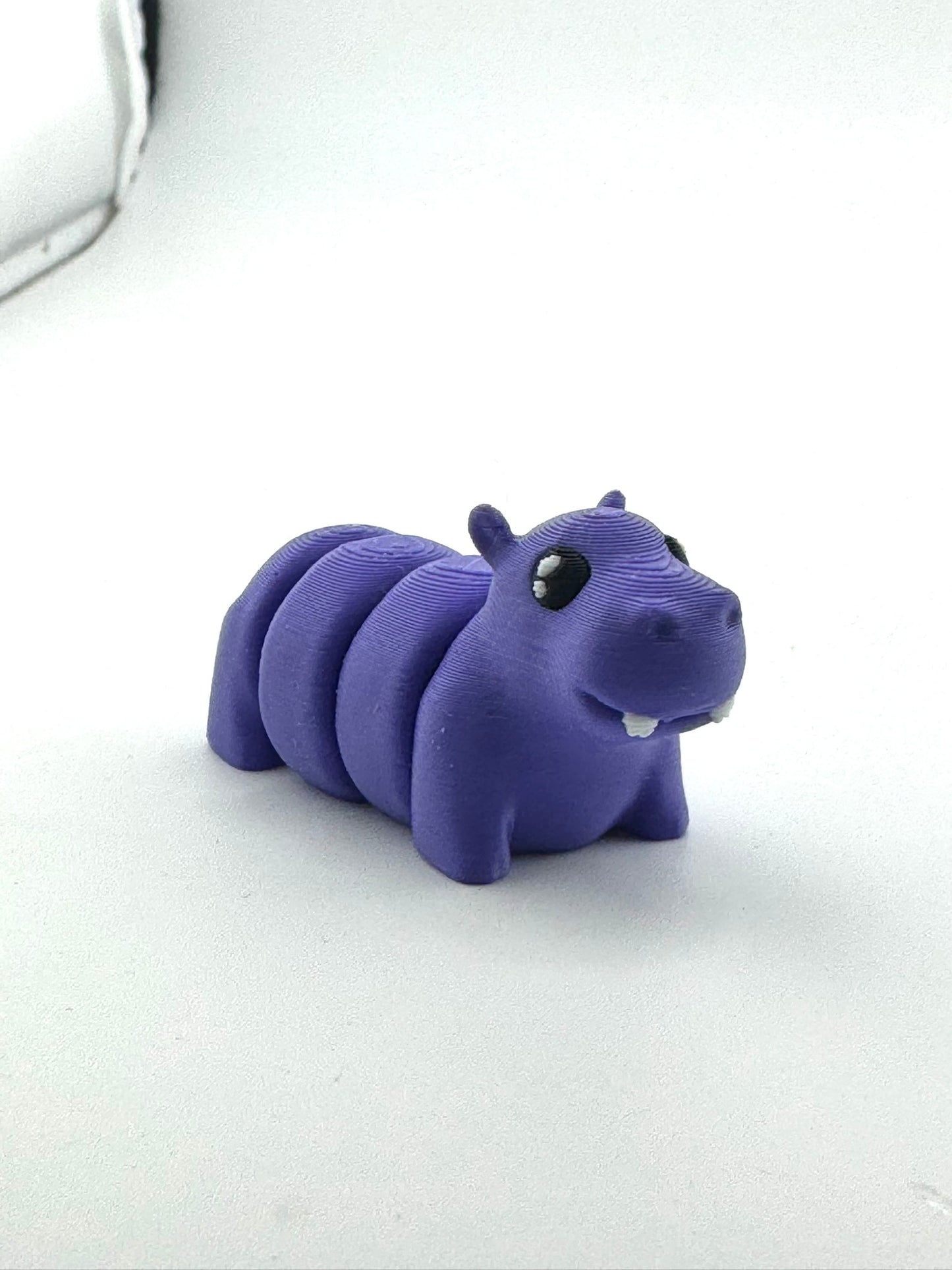 Cecil the Hippo purple poseable toy figurine from Flexlings Original Crew, limited edition collectible